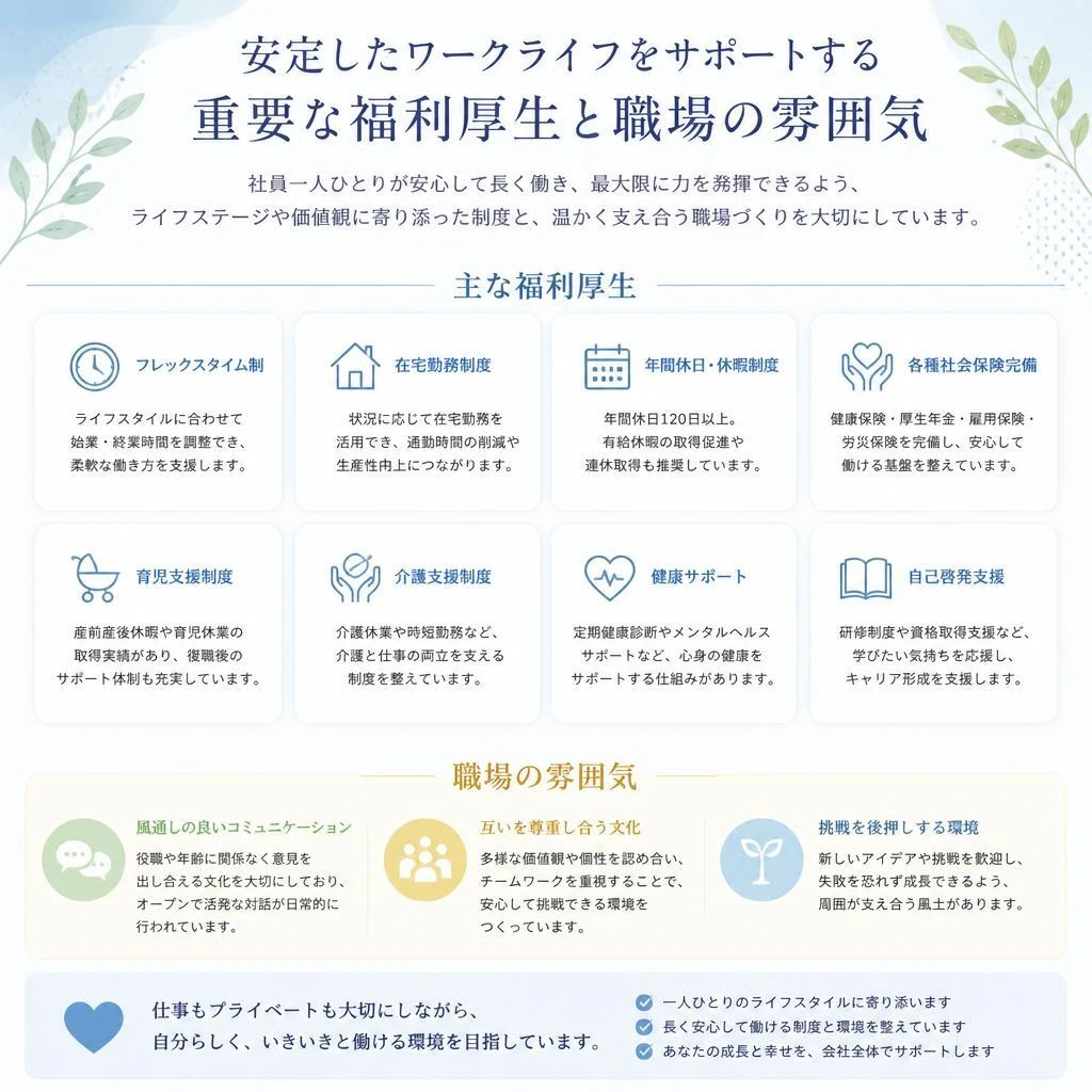 5. 福利厚生と職場環境
