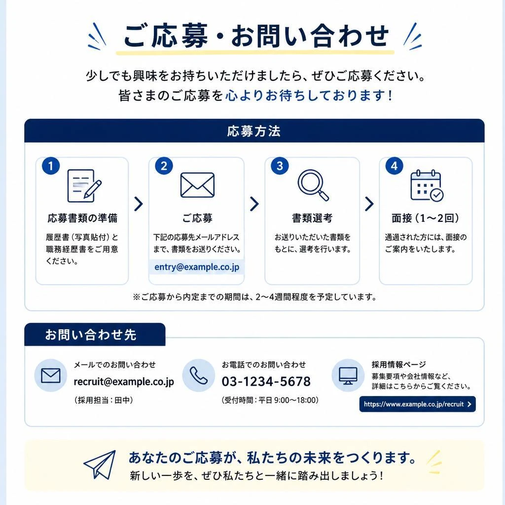 今すぐお問い合わせを！