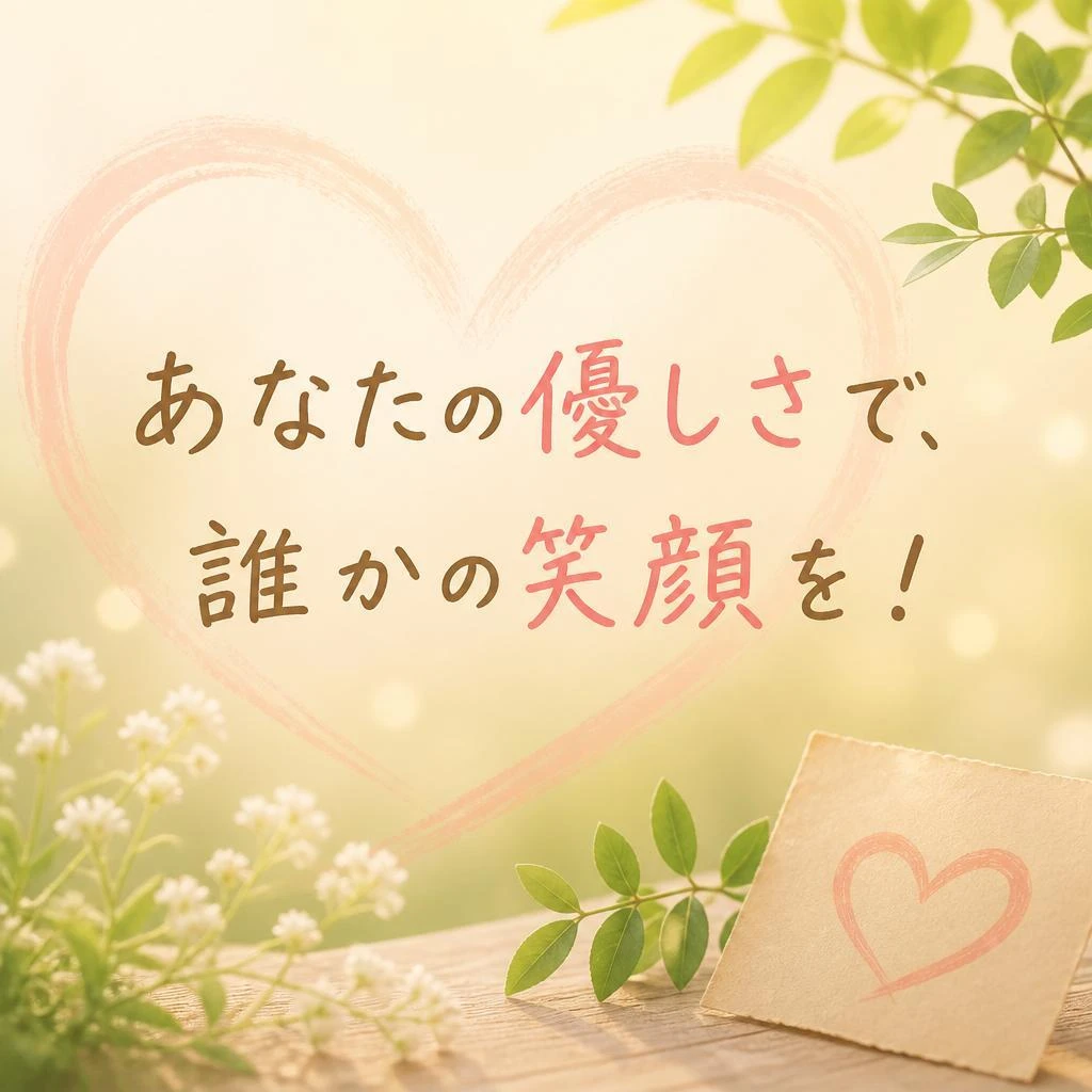 あなたの優しさで、誰かの笑顔を！