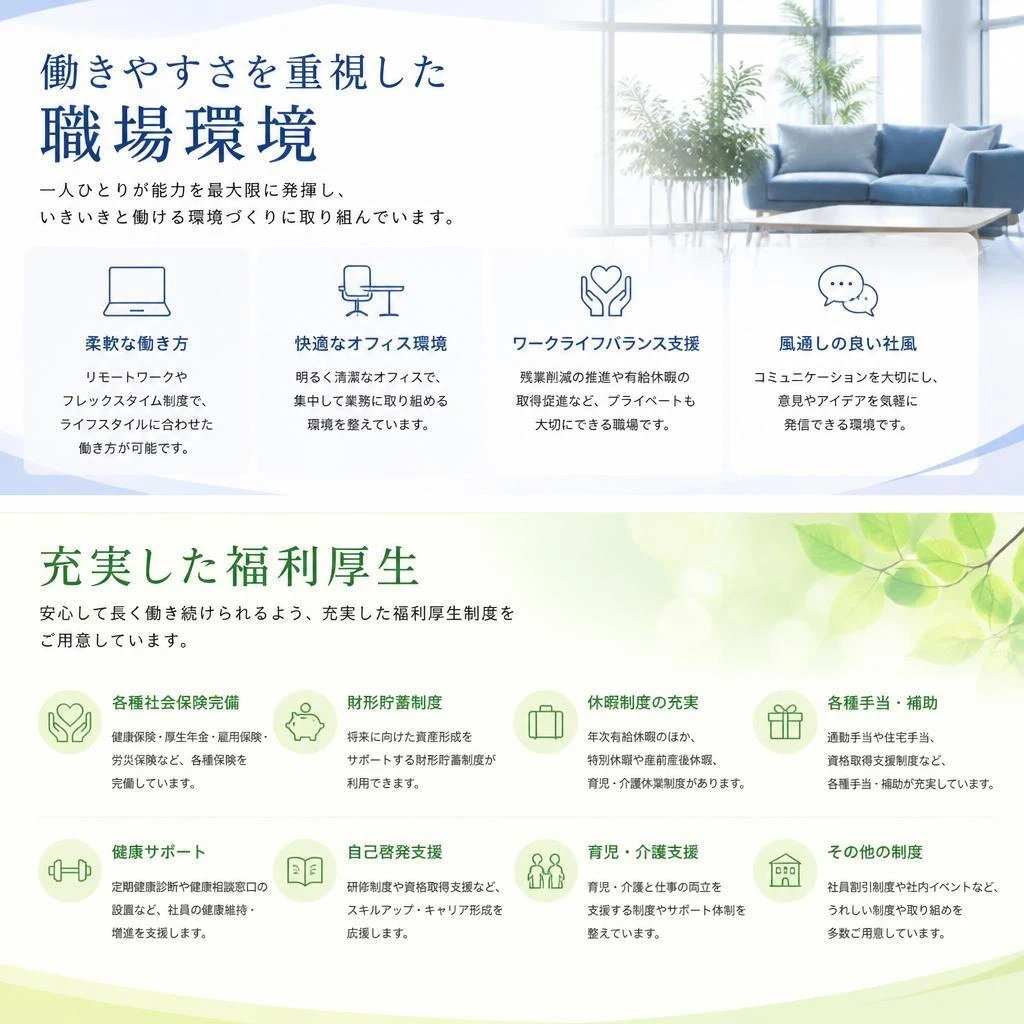 職場環境と福利厚生