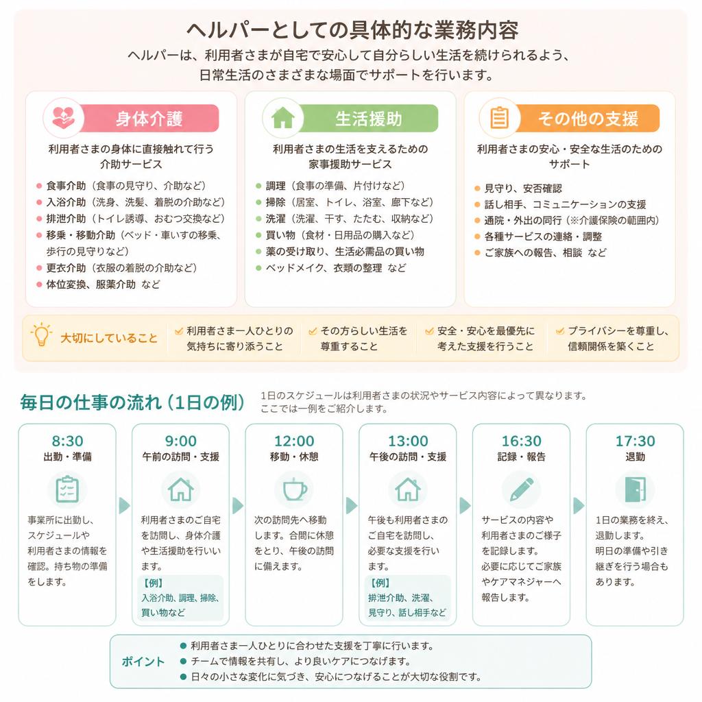実際の勤務内容