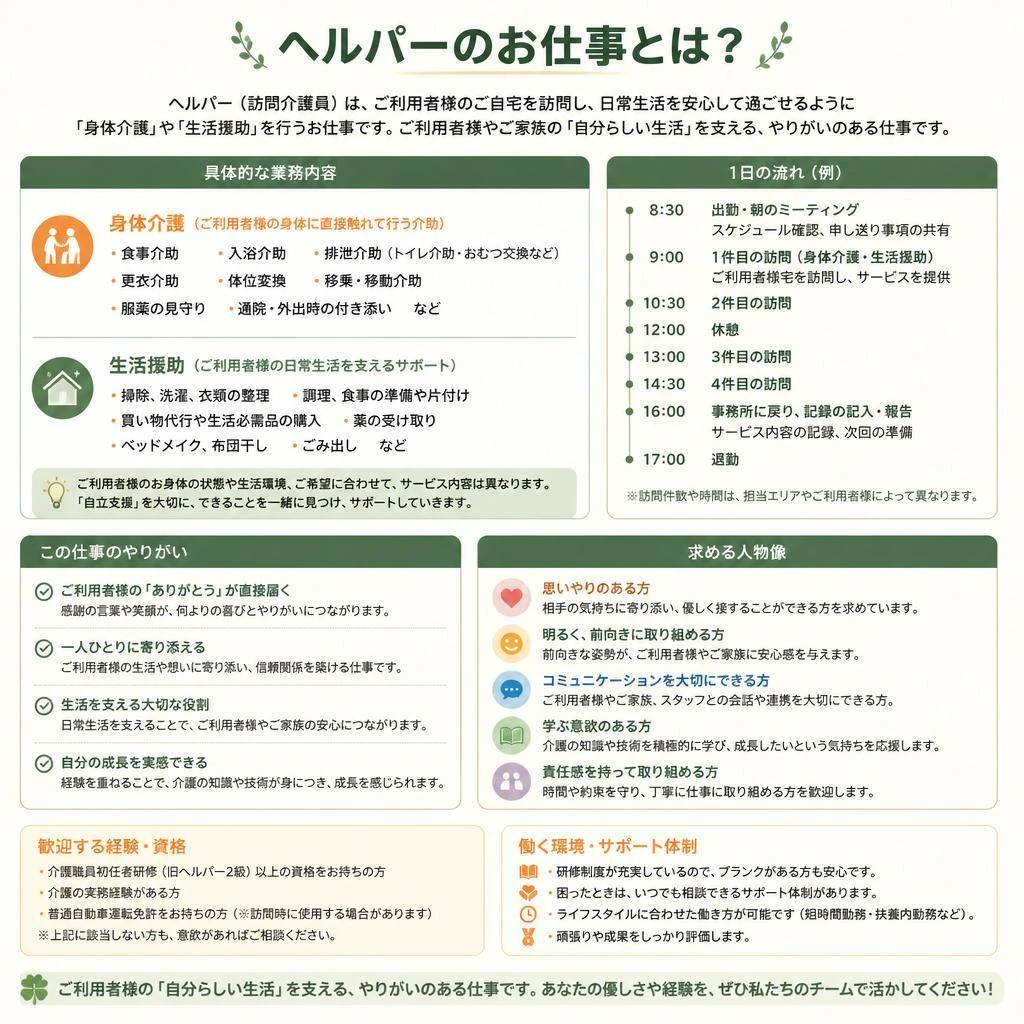 募集職種と仕事内容