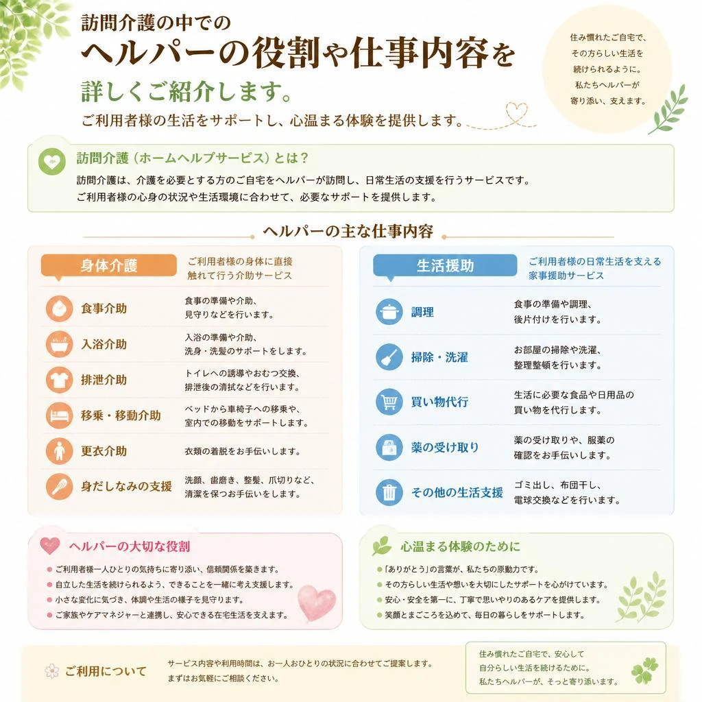 ヘルパーの仕事とは？