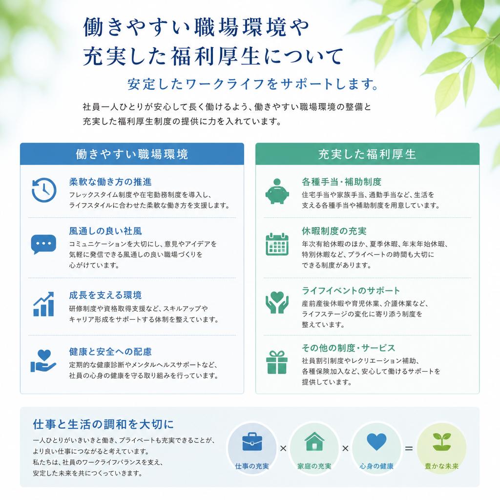 職場環境と福利厚生