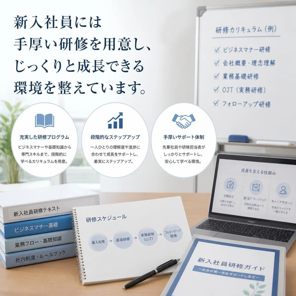 未経験者も安心！充実した研修制度