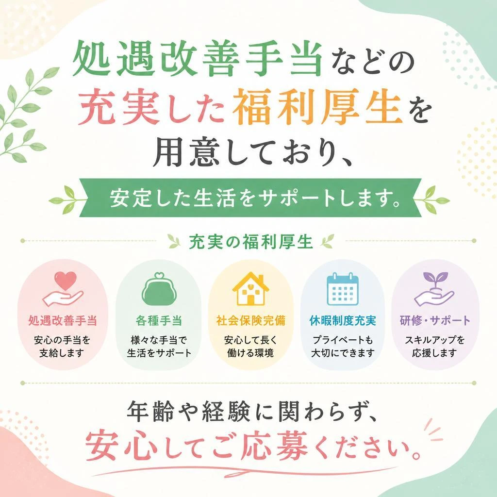 安心して長く働ける福利厚生